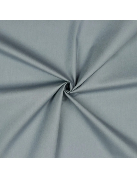 Tissu, Popeline de Coton Unie, Gris Pierre, Laize 150 cm, 100% Coton 125g/m²