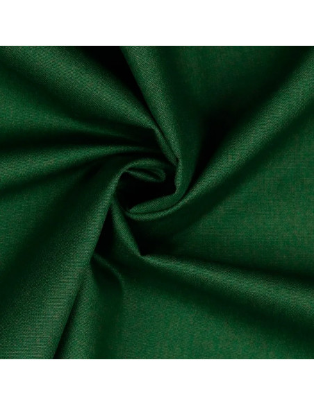 Tissu, Popeline de Coton Unie, Vert Sapin, Laize 150 cm, 100% Coton 125g/m²