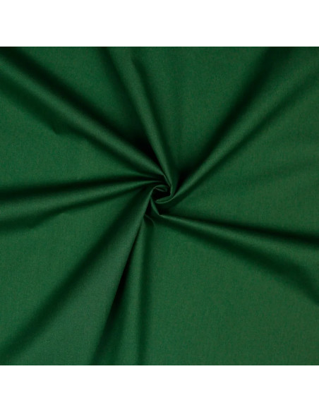 Tissu, Popeline de Coton Unie, Vert Sapin, Laize 150 cm, 100% Coton 125g/m²