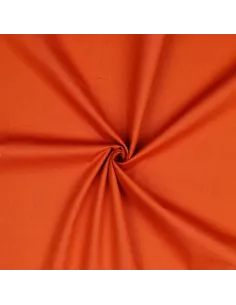 Tissu, Popeline de Coton Unie, Terracotta, Laize 150 cm, 100% Coton 125g/m²
