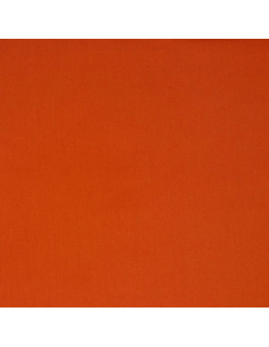 Tissu, Popeline de Coton Unie, Terracotta, Laize 150 cm, 100% Coton 125g/m²