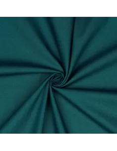 Tissu, Popeline de Coton Unie, Bleu Pétrole Foncé, Laize 150 cm, 100% Coton 125g/m²