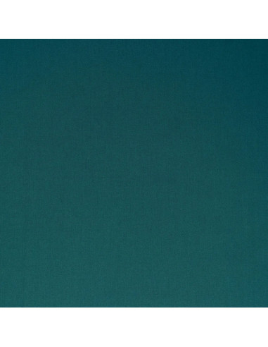Tissu, Popeline de Coton Unie, Bleu Pétrole Foncé, Laize 150 cm, 100% Coton 125g/m²