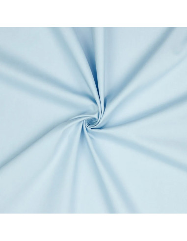 Tissu, Popeline de Coton Unie, Bleu Ciel, Laize 150 cm, 100% Coton 125g/m²
