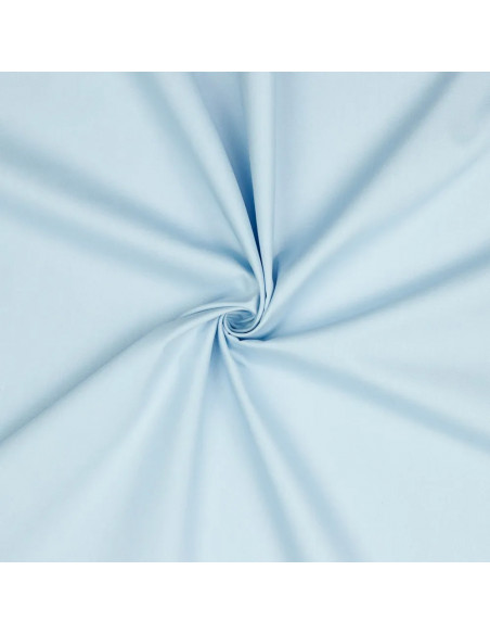 Popeline de coton unie, bleu ciel