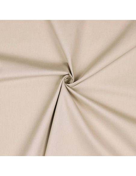 Tissu, Popeline de Coton Unie, Sable, Laize 150 cm, 100% Coton 195g/m²