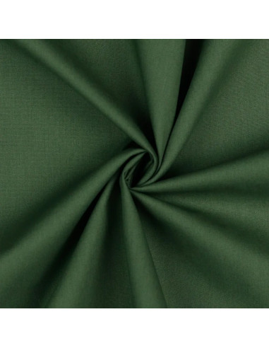 Tissu, Popeline de Coton Unie, Vert Cornichon, Laize 150 cm, 100% Coton 125g/m²