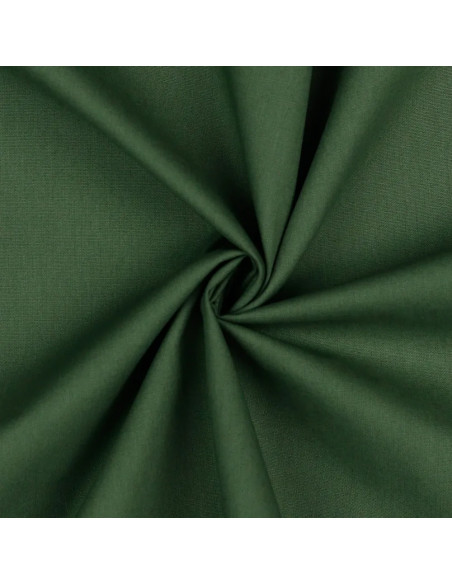 Tissu, Popeline de Coton Unie, Vert Cornichon, Laize 150 cm, 100% Coton 125g/m²