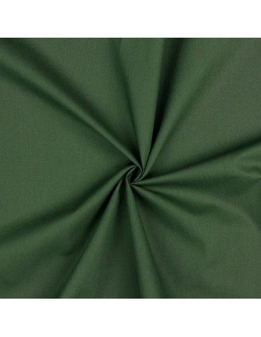 Tissu, Popeline de Coton Unie, Vert Cornichon, Laize 150 cm, 100% Coton 125g/m²
