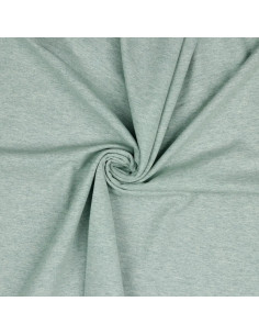 Jersey de coton uni, vert chiné