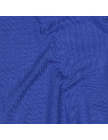Tissu, Jersey de Coton Uni, Bleu Cobalt, Laize 145 cm, Coton Stretch Oeko-Tex