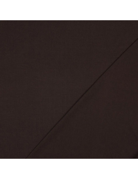 Jersey de coton uni, marron foncé