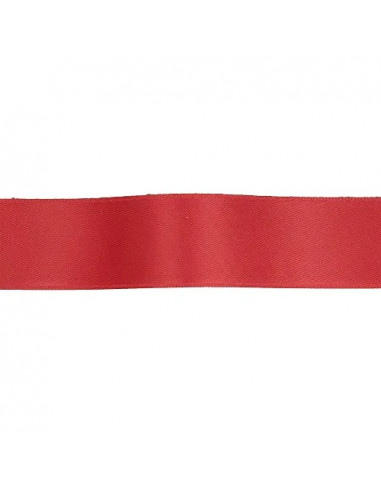 Ruban satin, 6,5mm, rouge
