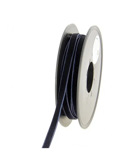 Ruban velours 9mm, bleu marine