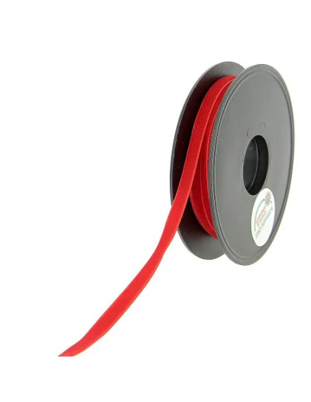 Ruban velours 9mm, rouge