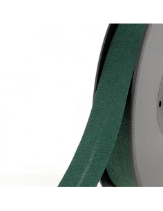 Biais tout textile, polycoton, 20mm, vert sapin