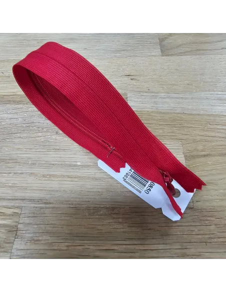 Fermeture invisible Prym Z41, rouge, 40 cm | Zephyr Tissus