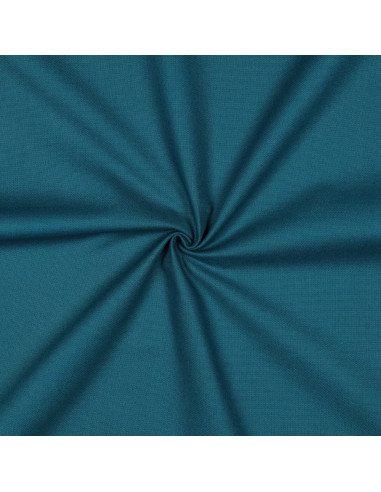 Tissu, Canvas Uni, Bleu Pétrole Foncé, Laize 140 cm, 100% Coton 322g/m²