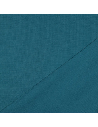 Tissu, Canvas Uni, Bleu Pétrole Foncé, Laize 140 cm, 100% Coton 322g/m²