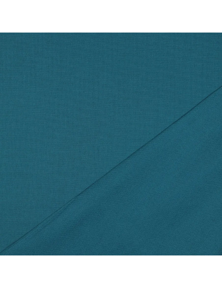 Tissu, Canvas Uni, Bleu Pétrole Foncé, Laize 140 cm, 100% Coton 322g/m²