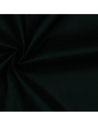 Tissu, Voile de Coton, Noir, Laize 140 cm, 100% Coton 70g/m²