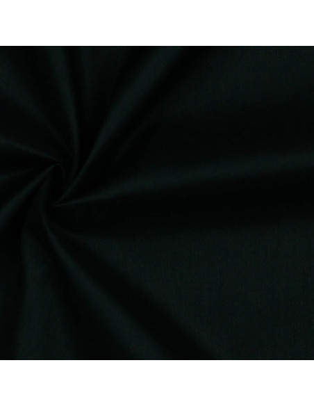 Tissu, Voile de Coton, Noir Intense, Laize 140 cm, 100% Coton Bio 70g/m²
