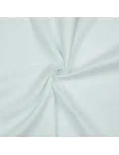Tissu, Voile de Coton Uni, Blanc Pur, Laize 140 cm, 100% Coton 70g/m²