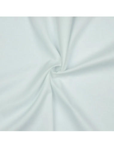 Tissu, Voile de Coton Uni, Blanc Pur, Laize 140 cm, 100% Coton 70g/m²