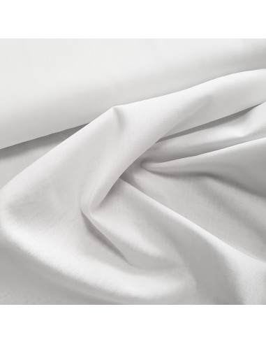 Tissu, Voile de Coton, Blanc Pur, Laize 140 cm, 100% Coton 70g/m²