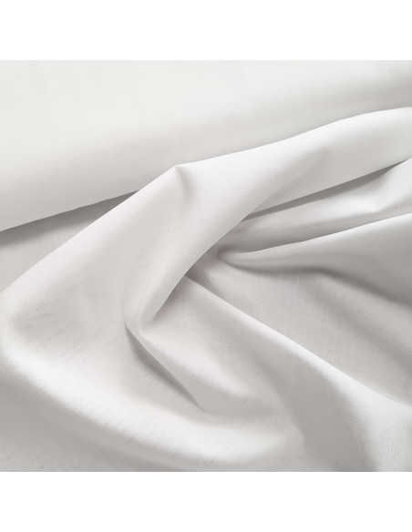 Tissu, Voile de Coton, Blanc Pur, Laize 140 cm, 100% Coton 70g/m²