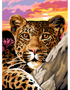 Canevas 45 x 60 cm - Crépuscule en savane