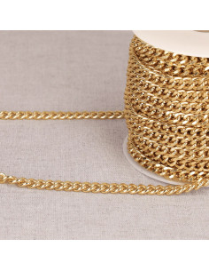 Chaine aluminium, 7mm, or