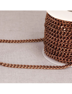 Chaine aluminium, 7mm, rouille