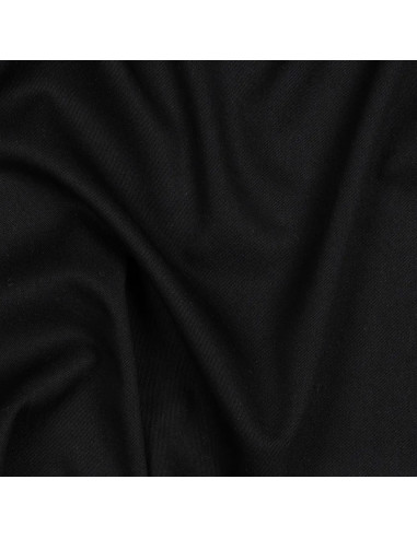Tissu, Viscose Unie Stretch, Noir, Laize 140 cm, 97% Viscose 3% Elasthanne 180g/m²
