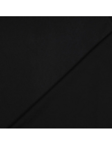 Tissu, Viscose Unie Stretch, Noir, Laize 140 cm, 97% Viscose 3% Elasthanne 180g/m²