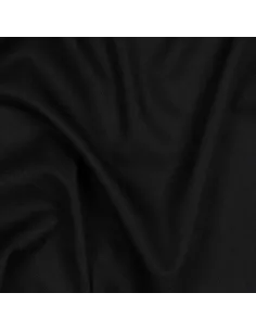 Tissu, Viscose Unie Stretch, Noir Profond, Laize 140 cm, 97% Viscose 3% Élasthanne 180g/m² 2