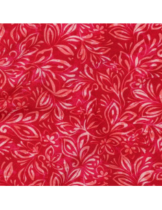 Viscose, impression digitale, fleurs roses