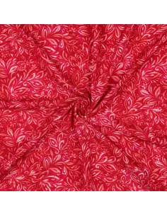 Tissu, Viscose Imprimée, Fleurs Abstraites Rose Fuchsia, Laize 140 cm, 100% Viscose 110g/m² 2