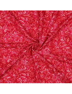 Viscose, impression digitale, fleurs roses 2