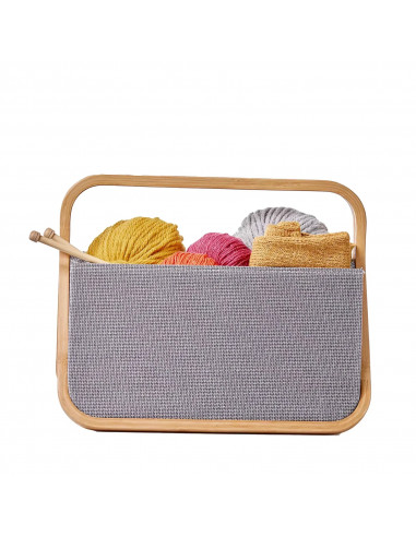 Coffret Fold & Store canevas & bambou, anthracite