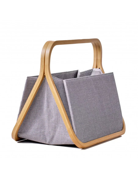 Coffret Fold & Store canevas & bambou, anthracite