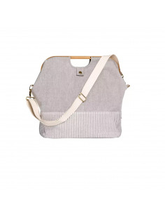 Sac de rangement et de voyage "Canvas & Bamboo", gris