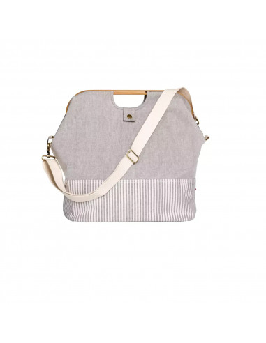 Sac de rangement et de voyage "Canvas & Bamboo", gris