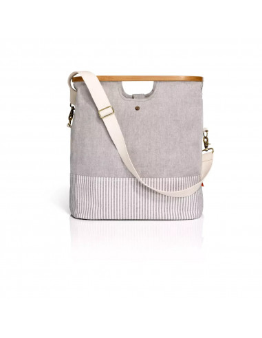 Sac de rangement et de voyage "Canvas & Bamboo", gris
