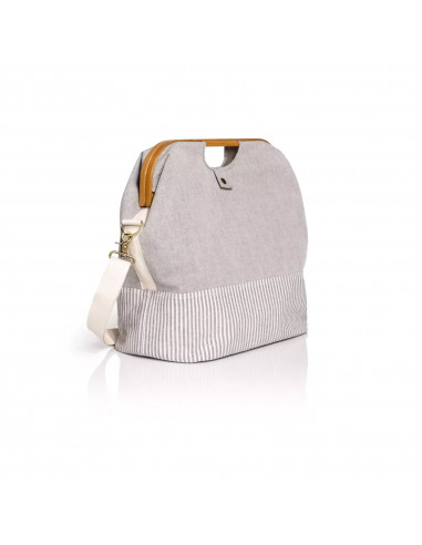 Sac de rangement et de voyage "Canvas & Bamboo", gris