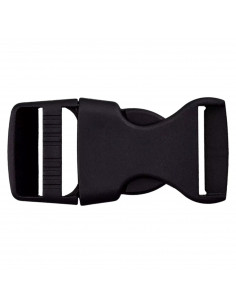 Fermoir bouclip, 25mm, noir