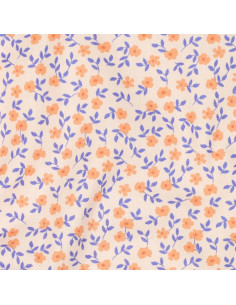 Popeline de coton, petites fleurs
