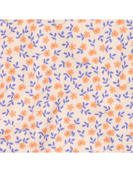 Popeline de coton, petites fleurs