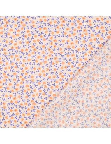Popeline de coton, petites fleurs