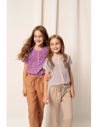 Popeline de coton, petites fleurs